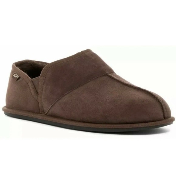 Ugg Australia Leisure Slip On Brown Lined Slippers Shoes Casual Mens Sz 8 US New